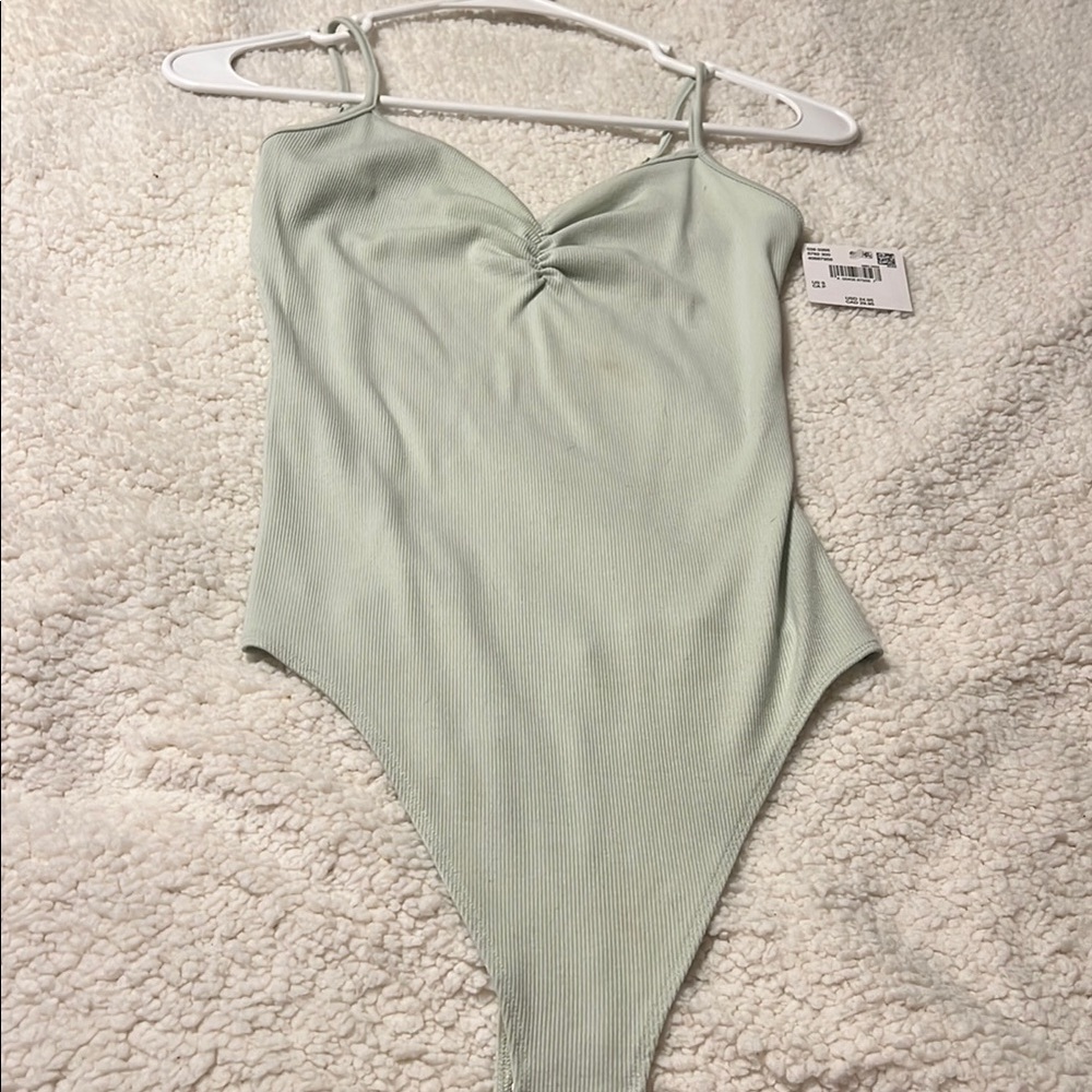 American Eagle Outfitters Green Bodysuit Top